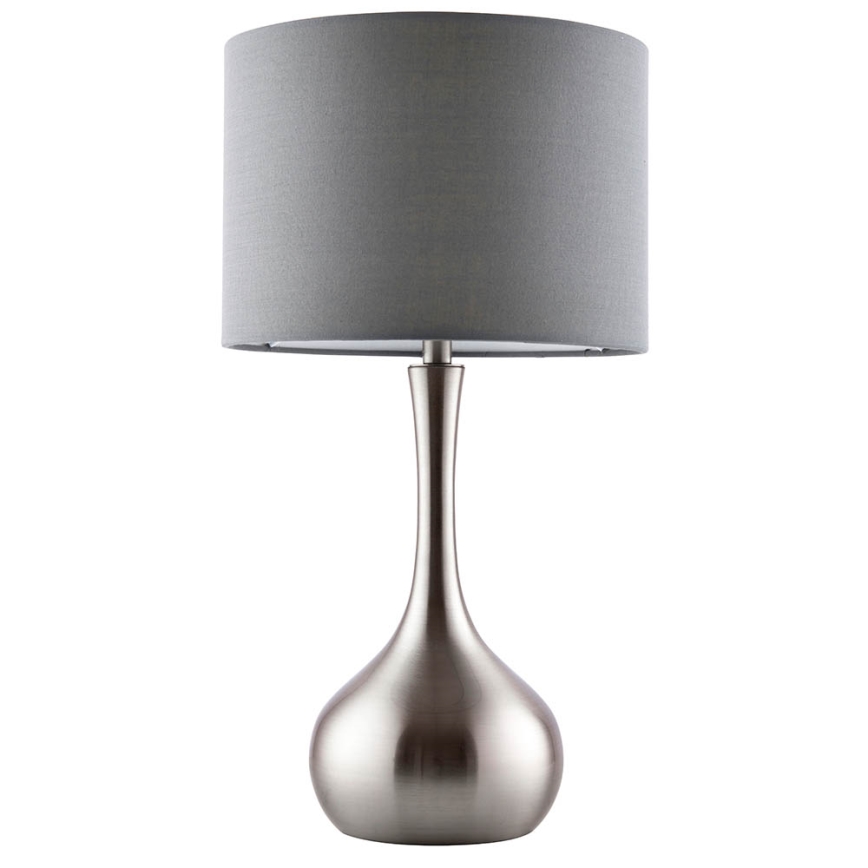 Endon 61192 - Dimbaar tafellamp PICCADILLY 1xE14/40W/230V mat chroom/grijs