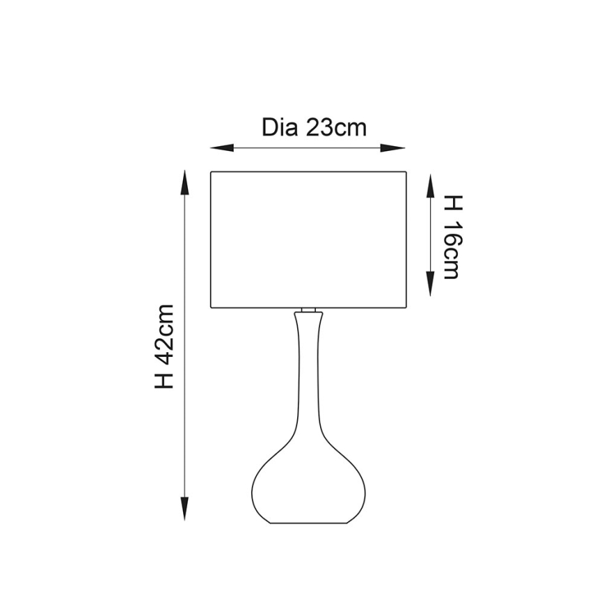 Endon 61192 - Dimbaar tafellamp PICCADILLY 1xE14/40W/230V mat chroom/grijs