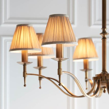 Endon 63629 - Kroonluchter aan ketting STANFORD 8xE14/40W/230V messing/beige