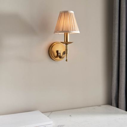 Endon 63653 - Wandlamp STANFORD 1xE14/40W/230V messing/beige