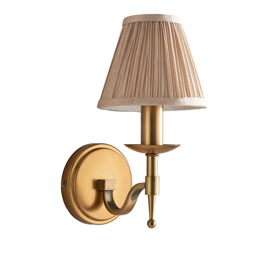Endon 63653 - Wandlamp STANFORD 1xE14/40W/230V messing/beige