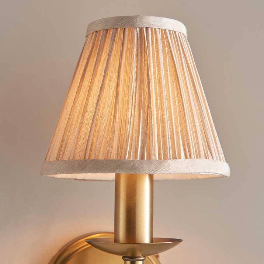 Endon 63653 - Wandlamp STANFORD 1xE14/40W/230V messing/beige