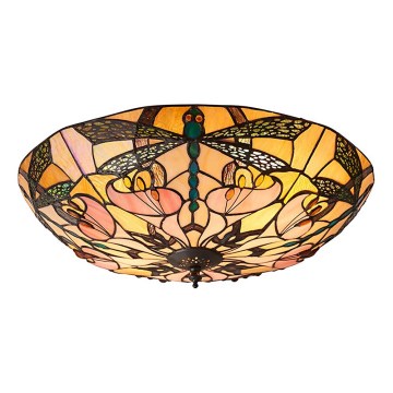 Endon 63922 - Tiffany-plafondlamp ASHTON, 2x E27 (max. 60 W), 230 V, Ø 45 cm