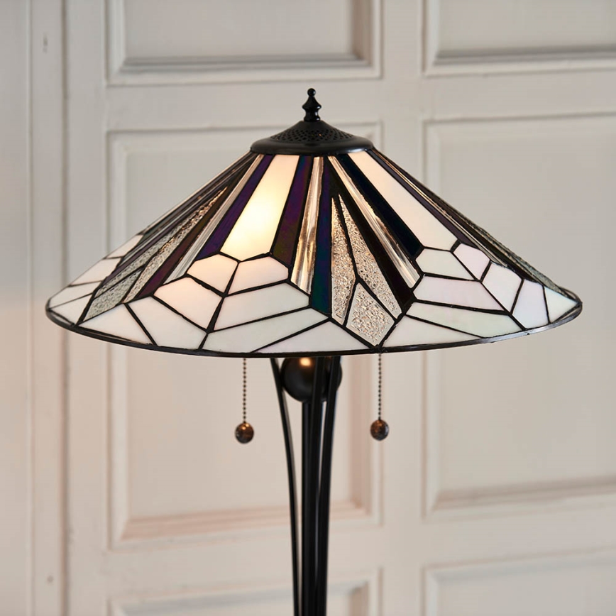 Endon 63934 - Tiffany-vloerlamp ASTORIA, 2xE27/60W/230V, Ø 48 cm