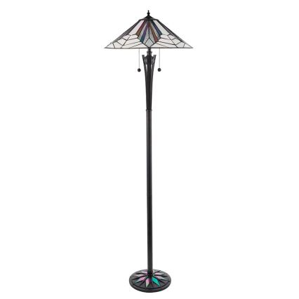 Endon 63934 - Tiffany-vloerlamp ASTORIA, 2xE27/60W/230V, Ø 48 cm