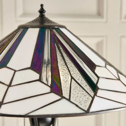 Endon 63934 - Tiffany-vloerlamp ASTORIA, 2xE27/60W/230V, Ø 48 cm