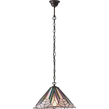 Endon 63937 - Tiffany hanglamp aan ketting ASTORIA, 1x E27/60W/230V, Ø 40 cm