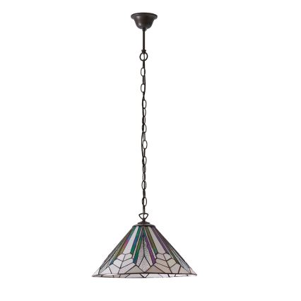 Endon 63937 - Tiffany hanglamp aan ketting ASTORIA, 1x E27/60W/230V, Ø 40 cm