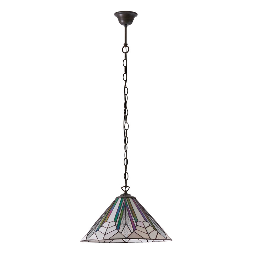 Endon 63937 - Tiffany hanglamp aan ketting ASTORIA, 1x E27/60W/230V, Ø 40 cm