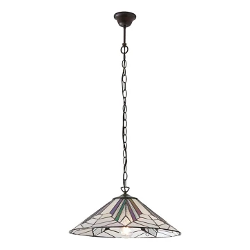 Endon 63938 - Kroonluchter aan ketting Tiffany ASTORIA 1xE27/60W/230V Ø 48 cm