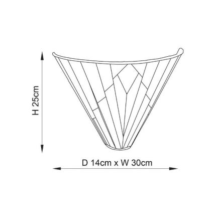 Endon 63940 - Wandlamp Tiffany ASTORIA 1xE14/40W/230V