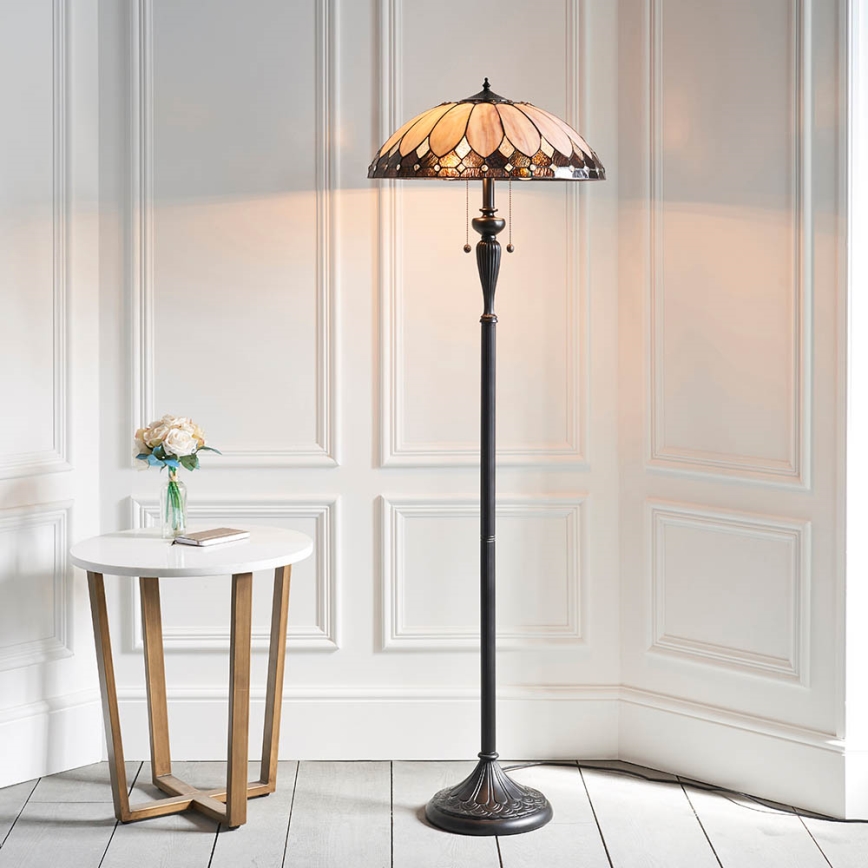 Endon 63972 - Tiffany vloerlamp BROOKLYN 2xE27/60W/230V Ø 50 cm