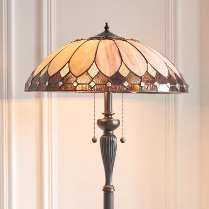 Endon 63972 - Tiffany vloerlamp BROOKLYN 2xE27/60W/230V Ø 50 cm