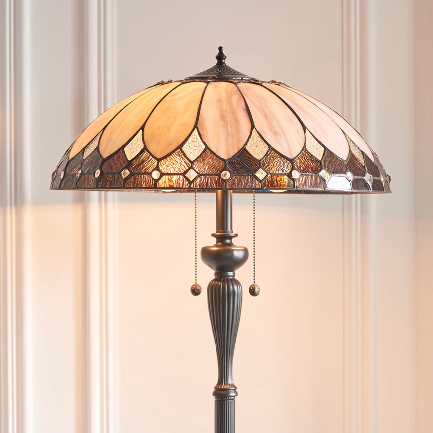 Endon 63972 - Tiffany vloerlamp BROOKLYN 2xE27/60W/230V Ø 50 cm