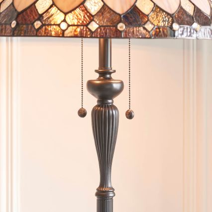 Endon 63972 - Tiffany vloerlamp BROOKLYN 2xE27/60W/230V Ø 50 cm