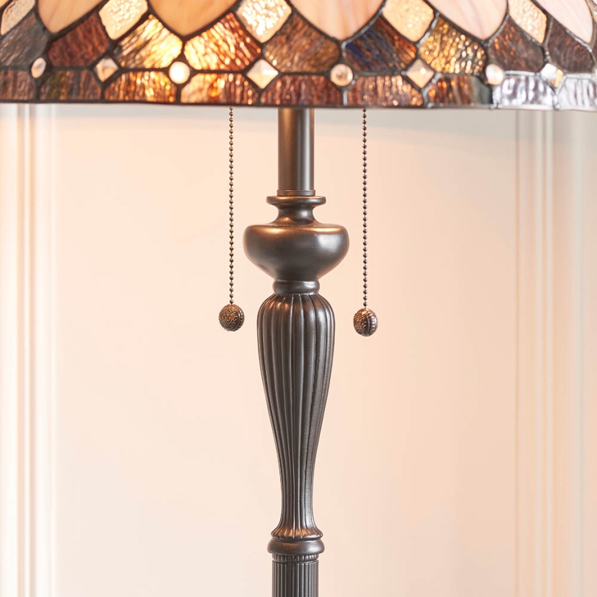 Endon 63972 - Tiffany vloerlamp BROOKLYN 2xE27/60W/230V Ø 50 cm