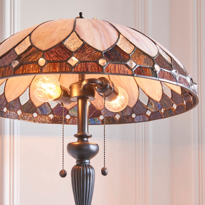 Endon 63972 - Tiffany vloerlamp BROOKLYN 2xE27/60W/230V Ø 50 cm