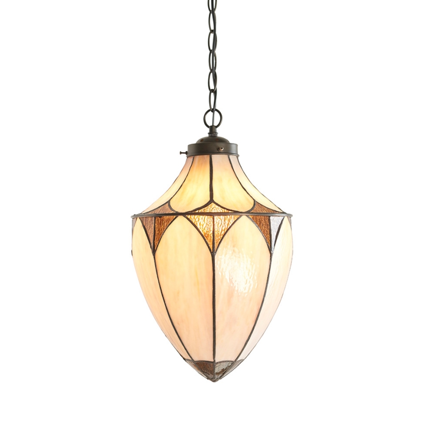 Endon 63974 - Hanglamp aan ketting BROOKLYN 1xE27/60W/230V bruin