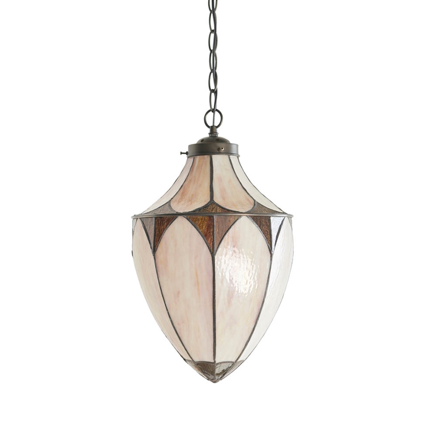 Endon 63974 - Hanglamp aan ketting BROOKLYN 1xE27/60W/230V bruin
