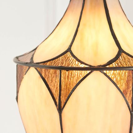 Endon 63974 - Hanglamp aan ketting BROOKLYN 1xE27/60W/230V bruin