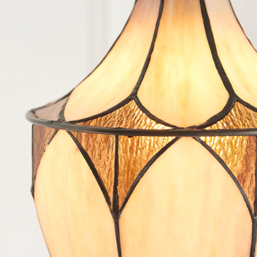 Endon 63974 - Hanglamp aan ketting BROOKLYN 1xE27/60W/230V bruin