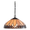 Endon 63977 - Tiffany-kroonluchter BROOKLYN aan ketting 1xE27/60W/230V Ø 40 cm