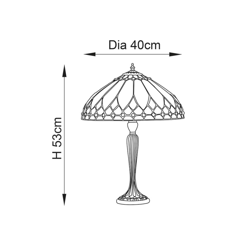 Endon 63982 - Tafellamp BROOKLYN 1xE27/60W/230V Ø 40 cm