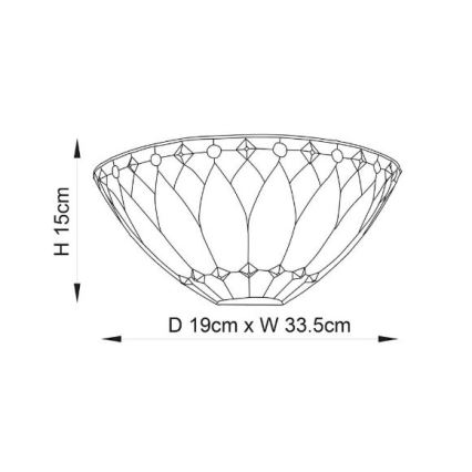 Endon 63983 - Wandlamp BROOKLYN 1xE14/40W/230V