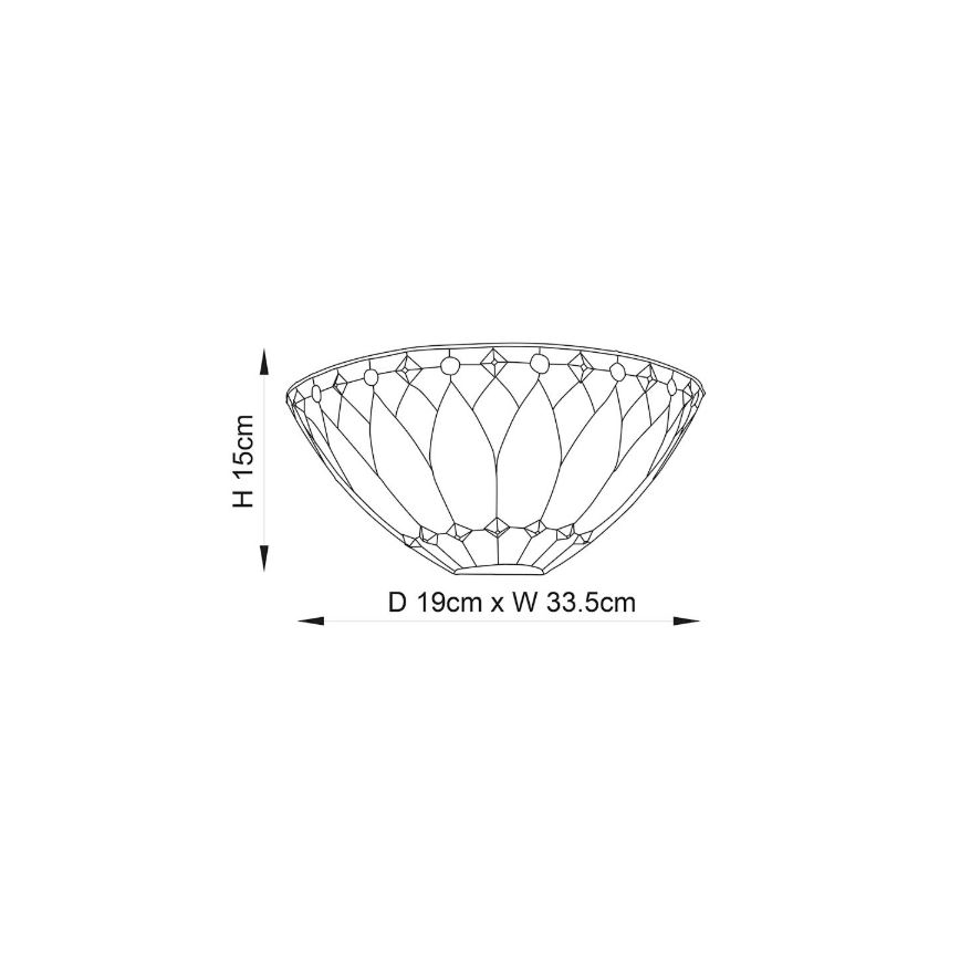 Endon 63983 - Wandlamp BROOKLYN 1xE14/40W/230V