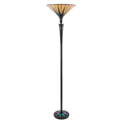 Endon 64042 - Vloerlamp Tiffany DARK STAR 1xE27/60W/230V Ø 42 cm