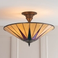Endon 64043 - Opbouwkroonluchter Tiffany DARK STAR 3xE27/60W/230V, Ø 49 cm