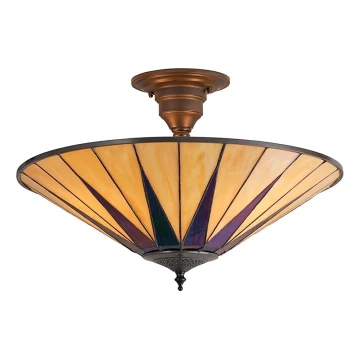 Endon 64043 - Opbouwkroonluchter Tiffany DARK STAR 3xE27/60W/230V, Ø 49 cm