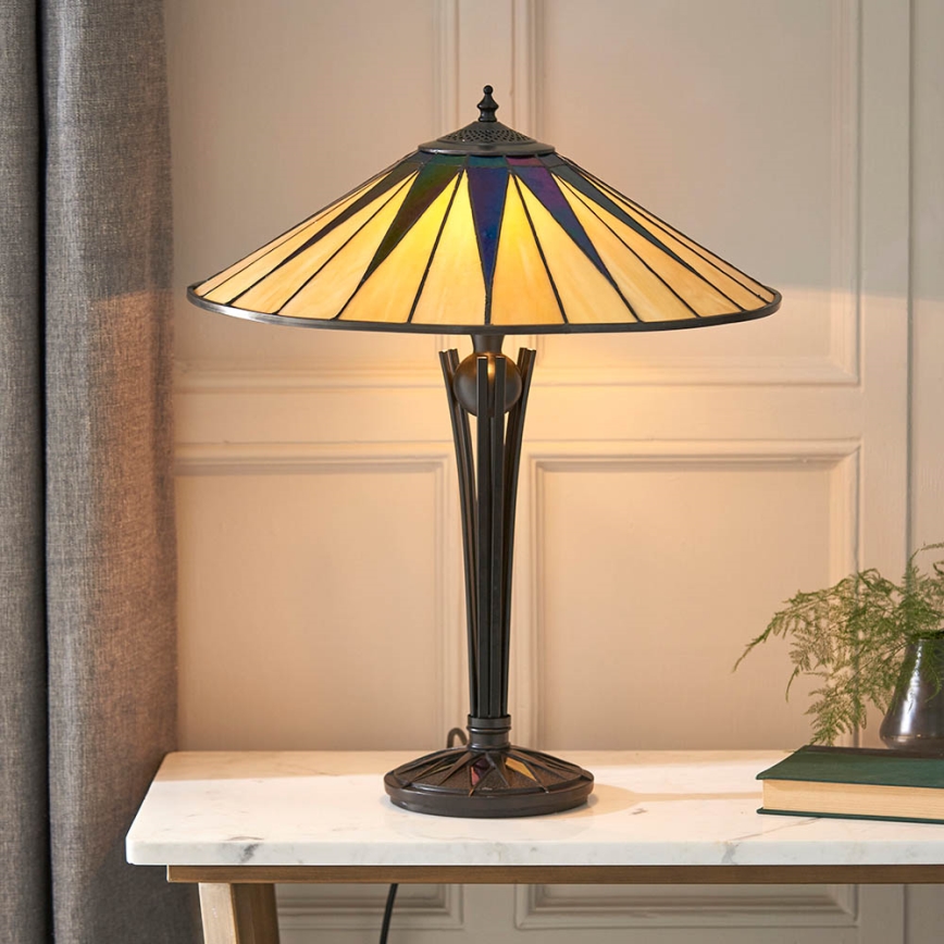 Endon 64045 - Tafellamp DARK STAR 2xE27/60W/230V diameter 49 cm