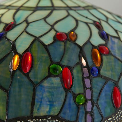 Endon 64069 - Vloerlamp Tiffany DRAGONFLY 2xE27/60W/230V Ø 50 cm