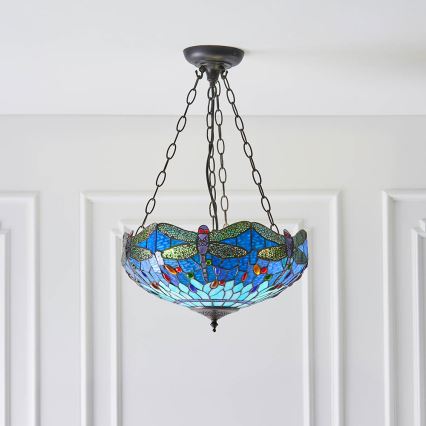 Endon 64075 - Kroonluchter met ketting DRAGONFLY 3xE27/60W/230V Ø 41 cm