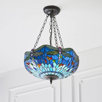 Endon 64075 - Kroonluchter met ketting DRAGONFLY 3xE27/60W/230V Ø 41 cm