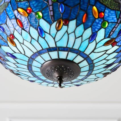 Endon 64075 - Kroonluchter met ketting DRAGONFLY 3xE27/60W/230V Ø 41 cm