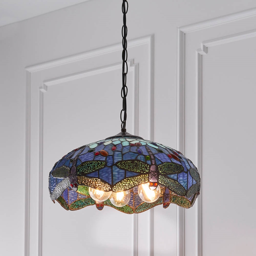 Endon 64080 - Kroonluchter aan ketting DRAGONFLY 3xE27/60W/230V Ø 41 cm