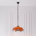 Endon 64081 - Kroonluchter aan ketting Tiffany DRAGONFLY 3xE27/60W/230V Ø 41 cm