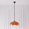 Endon 64081 - Kroonluchter aan ketting Tiffany DRAGONFLY 3xE27/60W/230V Ø 41 cm