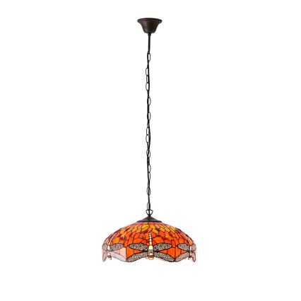 Endon 64081 - Kroonluchter aan ketting Tiffany DRAGONFLY 3xE27/60W/230V Ø 41 cm