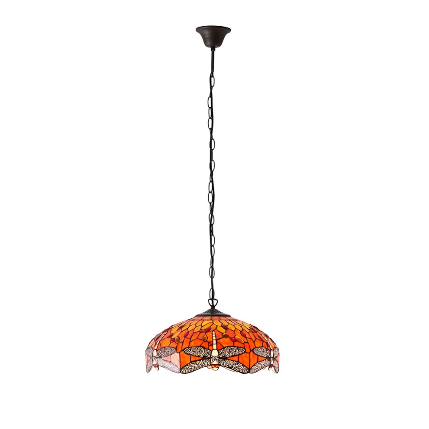 Endon 64081 - Kroonluchter aan ketting Tiffany DRAGONFLY 3xE27/60W/230V Ø 41 cm
