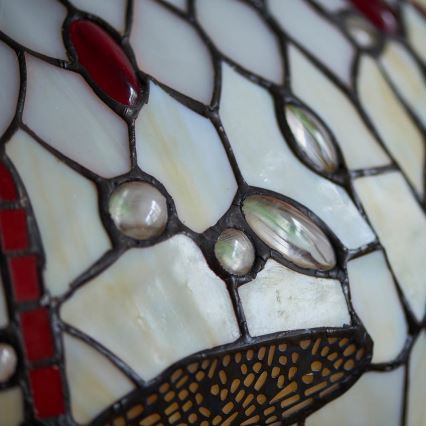 Endon 64085 - Tafellamp Tiffany DRAGONFLY 2xE27/60W/230V Ø 41 cm