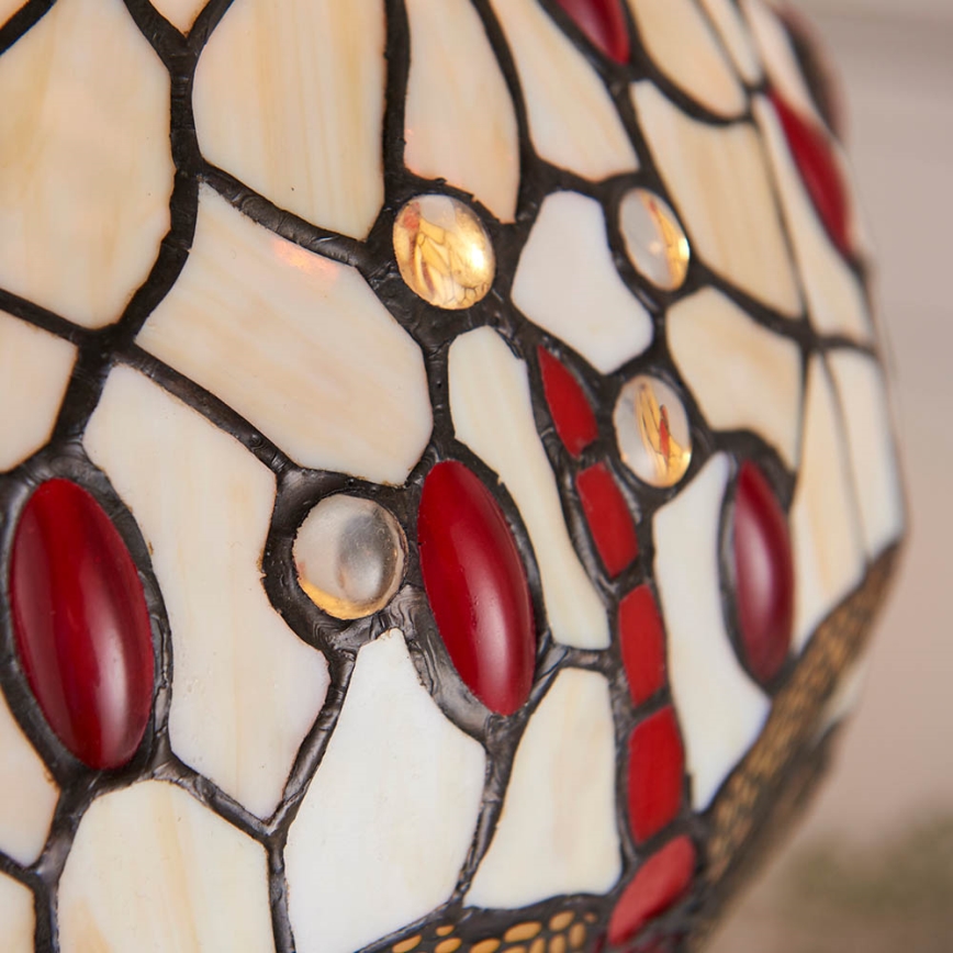 Endon 64086 - Tafellamp Tiffany DRAGONFLY 2xE27/60W/230V Ø 30 cm