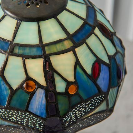 Endon 64088 - Tafellamp Tiffany DRAGONFLY 1xE14/40W/230V Ø 20 cm