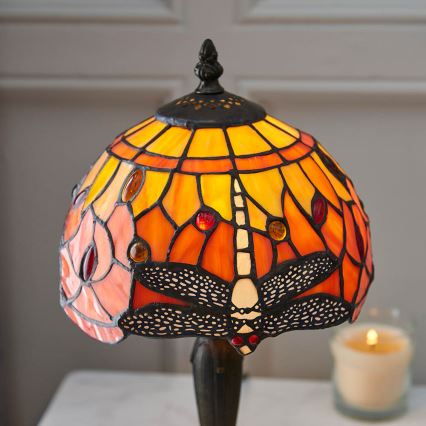 Endon 64091 - Tafellamp Tiffany DRAGONFLY 1xE14/7W/230V Ø 20 cm