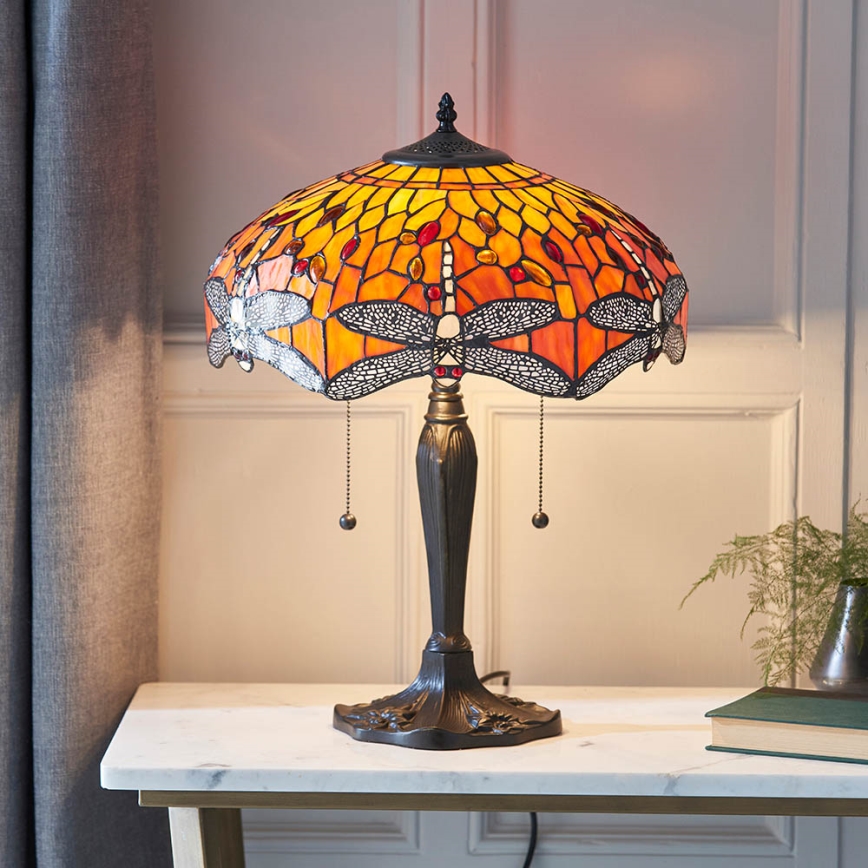 Endon 64093 - Tafellamp DRAGONFLY 2xE27/60W/230V Ø 41 cm