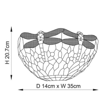 Endon 64102 - Wandlamp DRAGONFLY 1xE14/40W/230V
