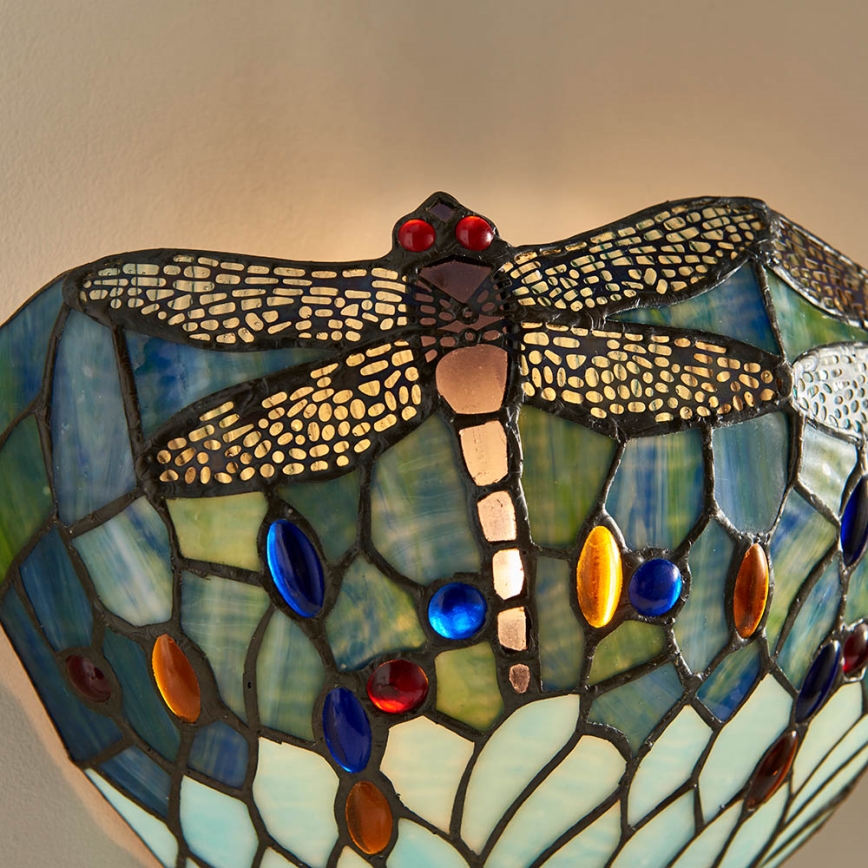 Endon 64102 - Wandlamp Tiffany DRAGONFLY 1xE14/40W/230V