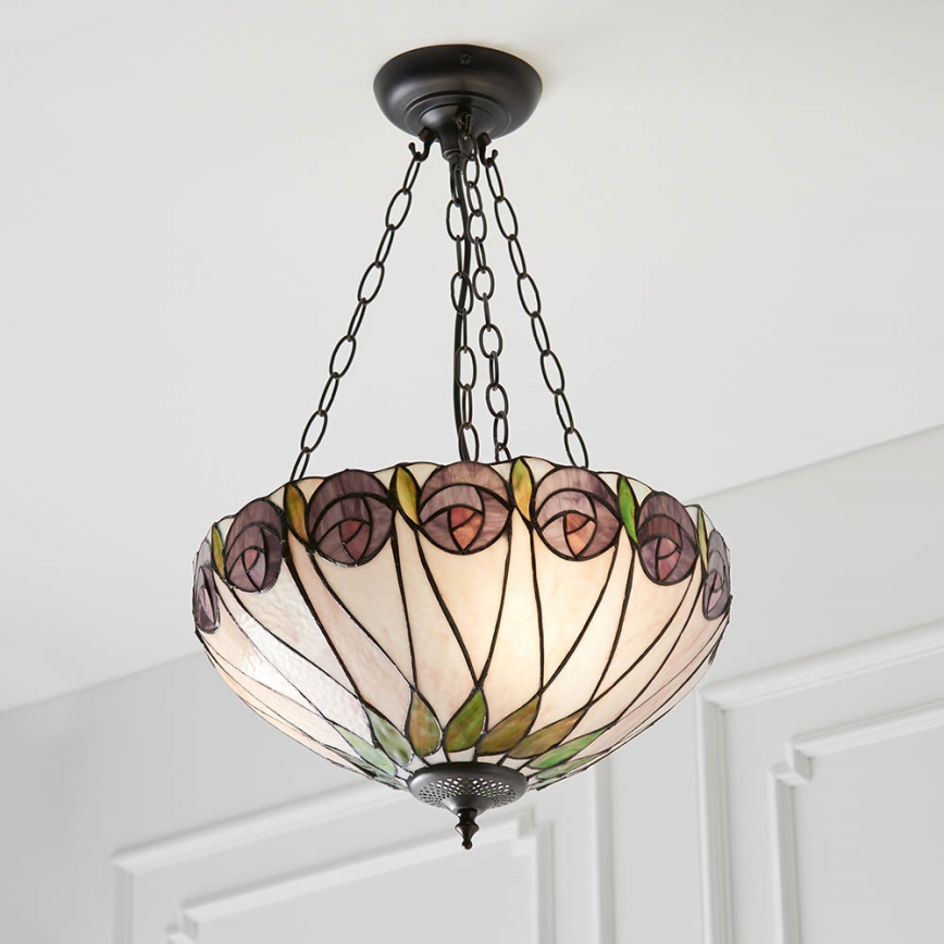 Endon 64175 - Hanglamp aan een ketting HUTCHINSON 3xE27/60W/230V diameter 40 cm